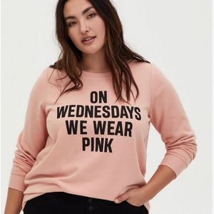 Torrid Pink Limited Edition Mean Girls Sweatshirt Size 2